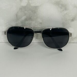 Bvlgari Silver and Black Sunglasses